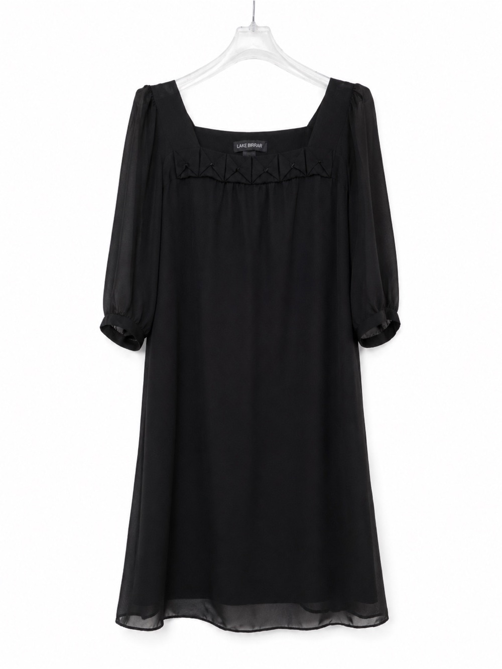 NWT Lane Bryant Black Chiffon Square Neck Dress Size 18 Plus